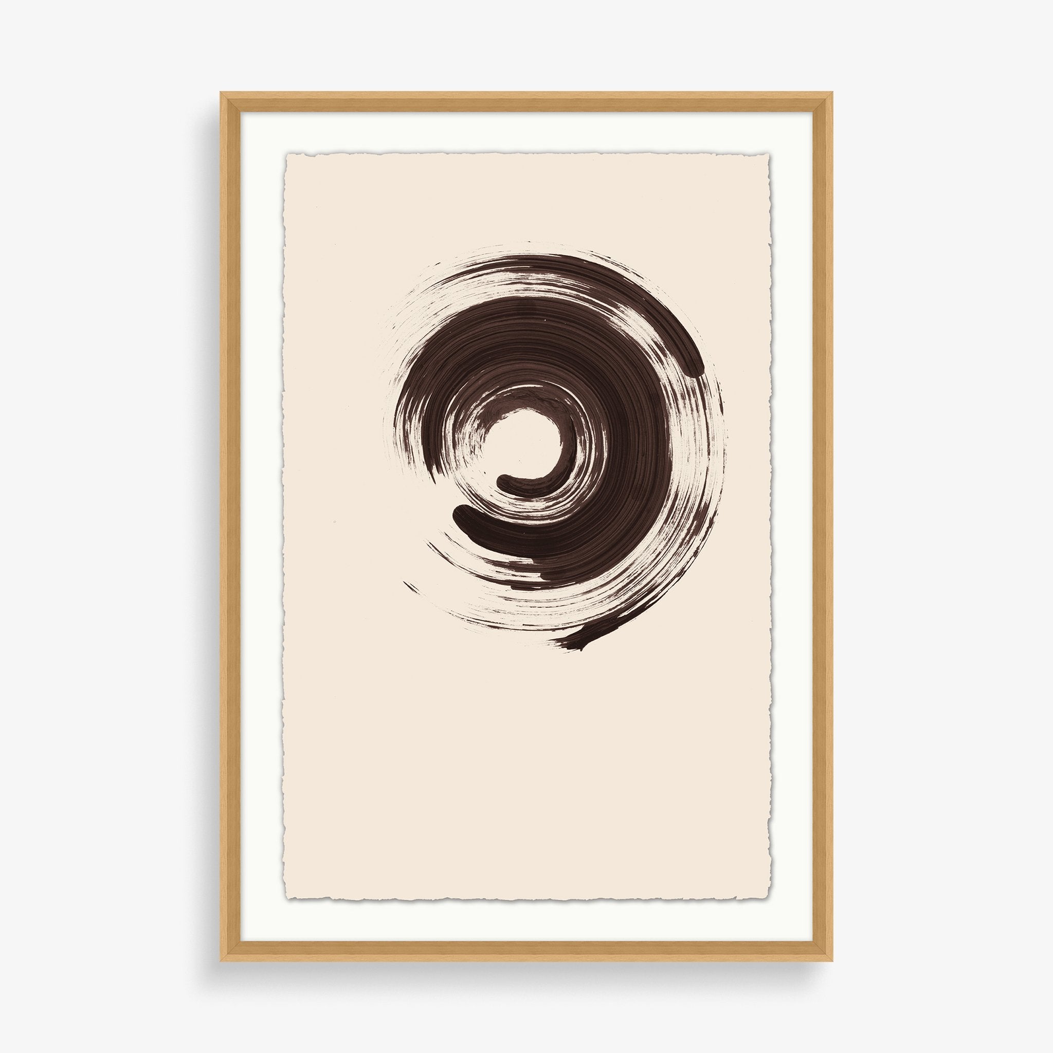 Java Spiral 4 - large brush stroke wall art piece with neutral colors ...