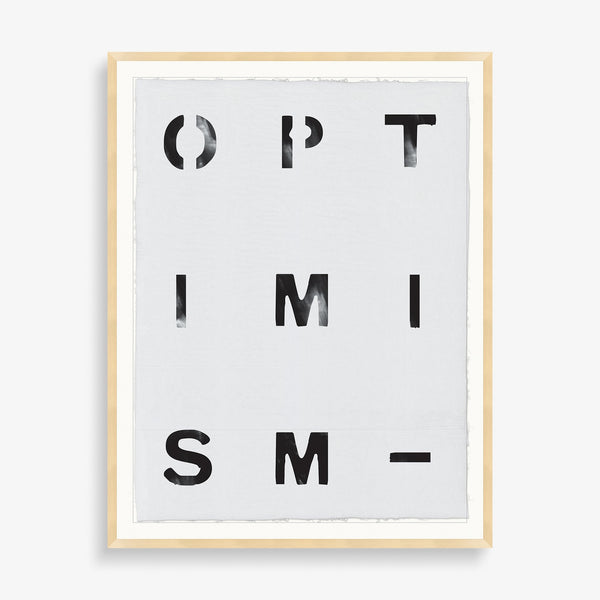 Black and white typography aspirational opimistic abstract wall art