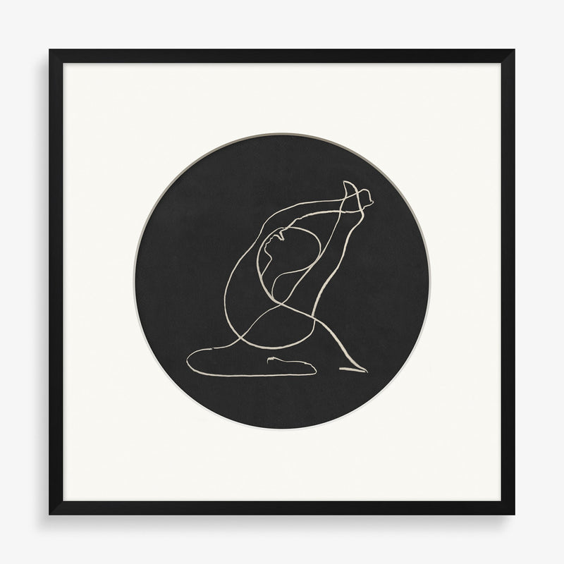 Black and white figure drawing large wall art 