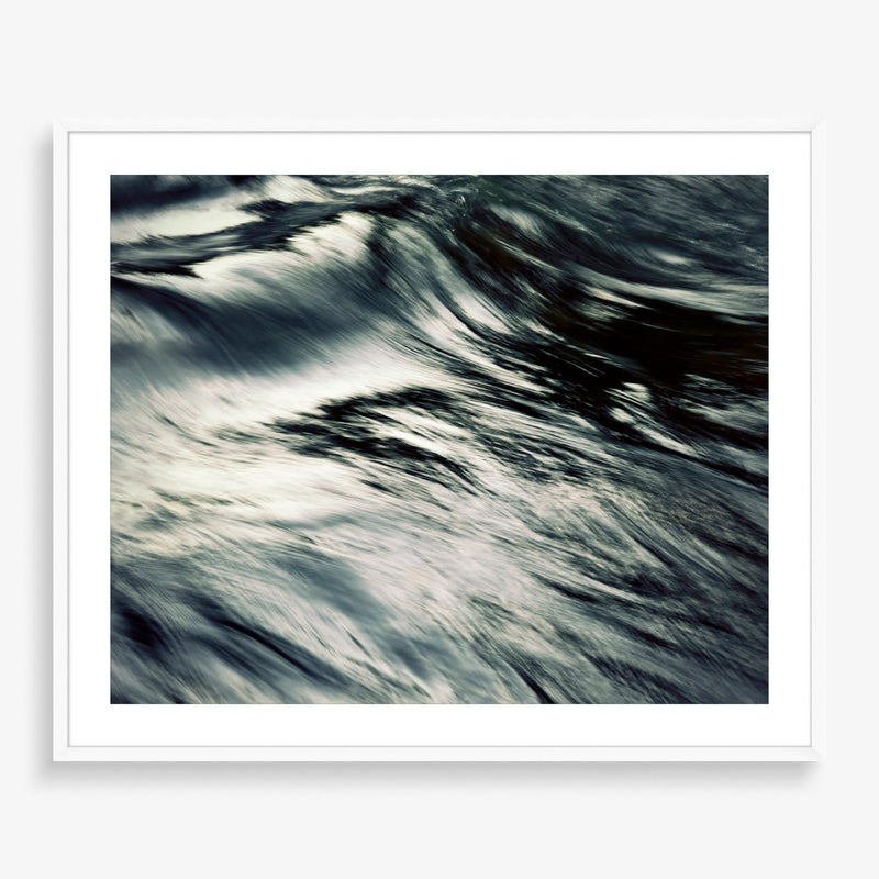 Large wall art photography of dark ocean waves close up. 