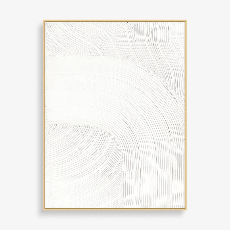 Large wall art featuring curving organic painted lines.