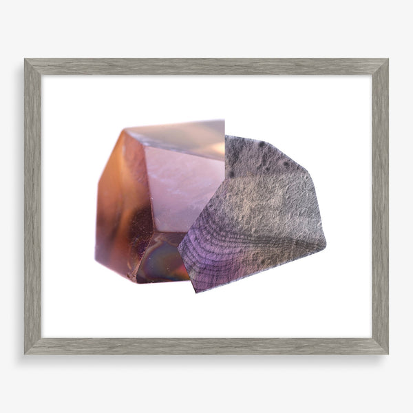 Large wall art featuring crystal and moon rock design 