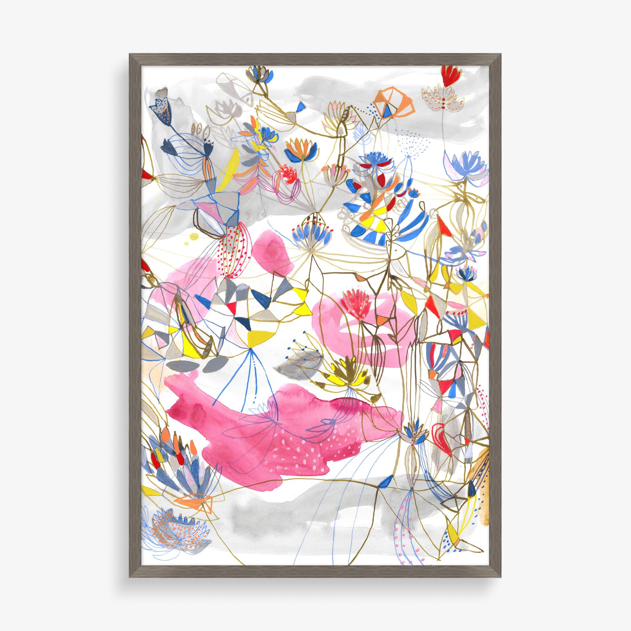 Parade of Lights - large wall art piece with bright colors and playful ...