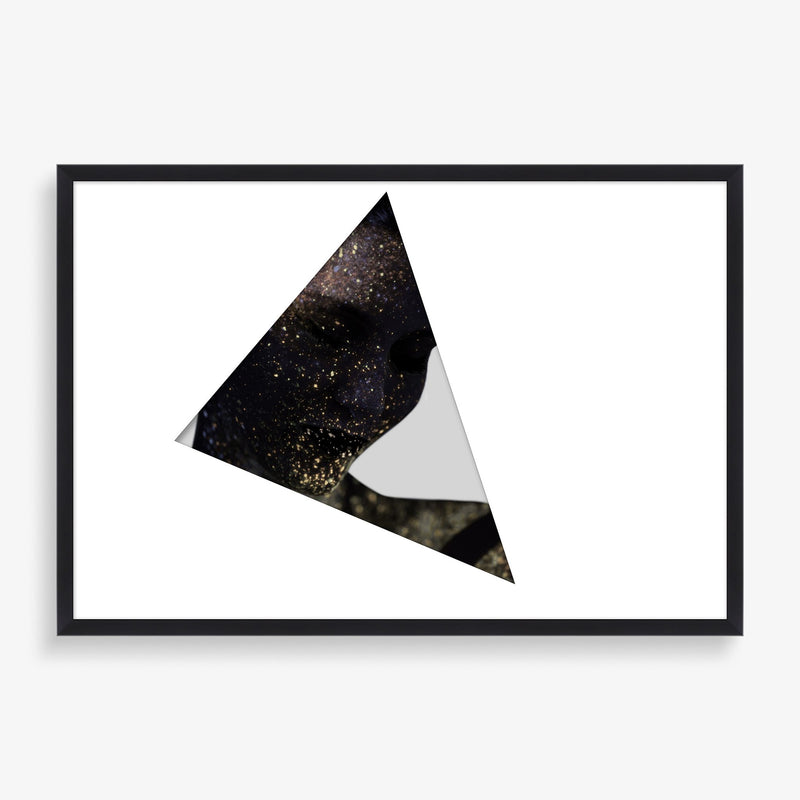 Large wall art featuring white space and abstract photography of outer space