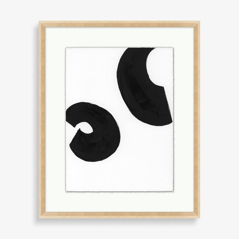 Large black and white abstract wall art